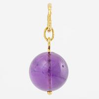Pendant, Sandberg, 18K gold with amethyst.