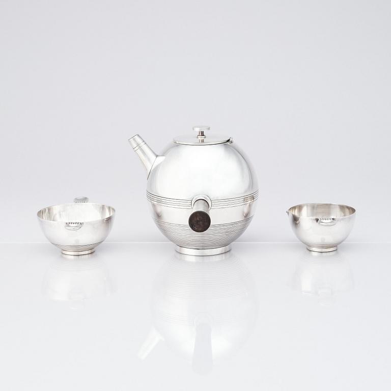 Sylvia Stave, an alpacca coffee service, C.G. Hallberg, Stockholm 1930s.