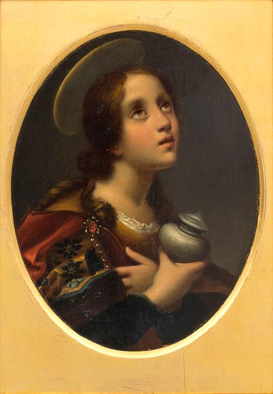 CARLO DOLCI, after, oil on panel, 19th century.