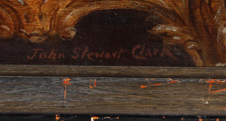 JOHN STEWART CLARK, olja på pannå, sign. England 1920-tal.