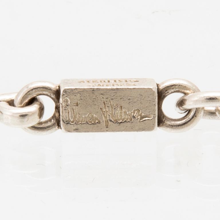 Wiwen Nilsson necklace silver rod chain, Lund likely 1948.