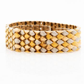 A bracelet, three-coloured gold, circa mid/late 20th century.
