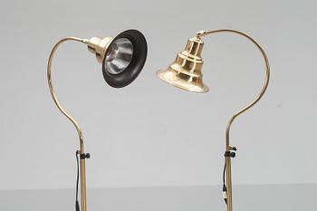 GOLVLAMPOR, ett par, design Jan Wickelgren, Aneta, 1970-tal. Etikettmärkta.