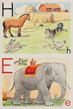 51. Elsa Beskow, "H-häst och E-elefant".