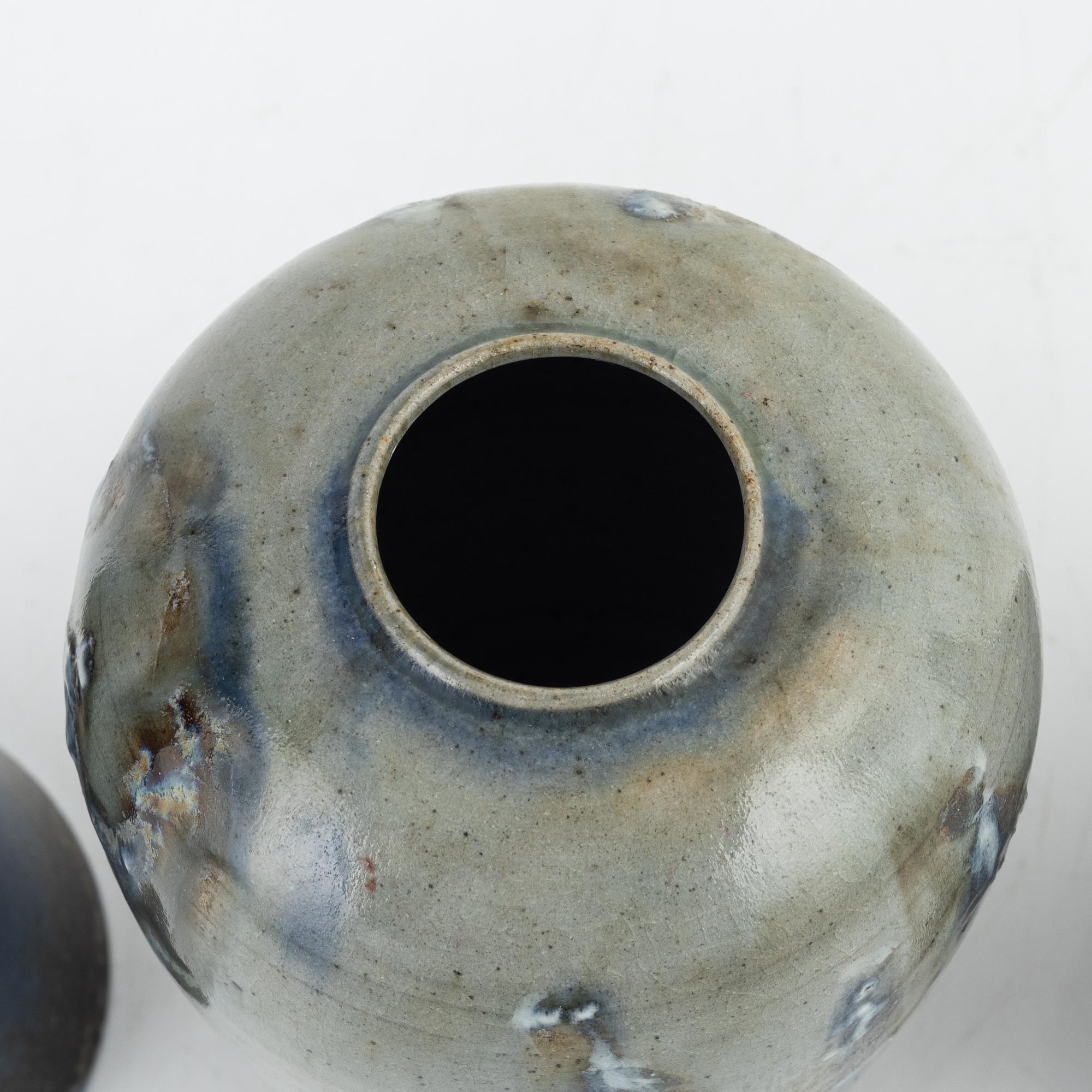 Carl-Harry Stålhane, a set of three stoneware vases, Rörstrand and Designhuset, Sweden.