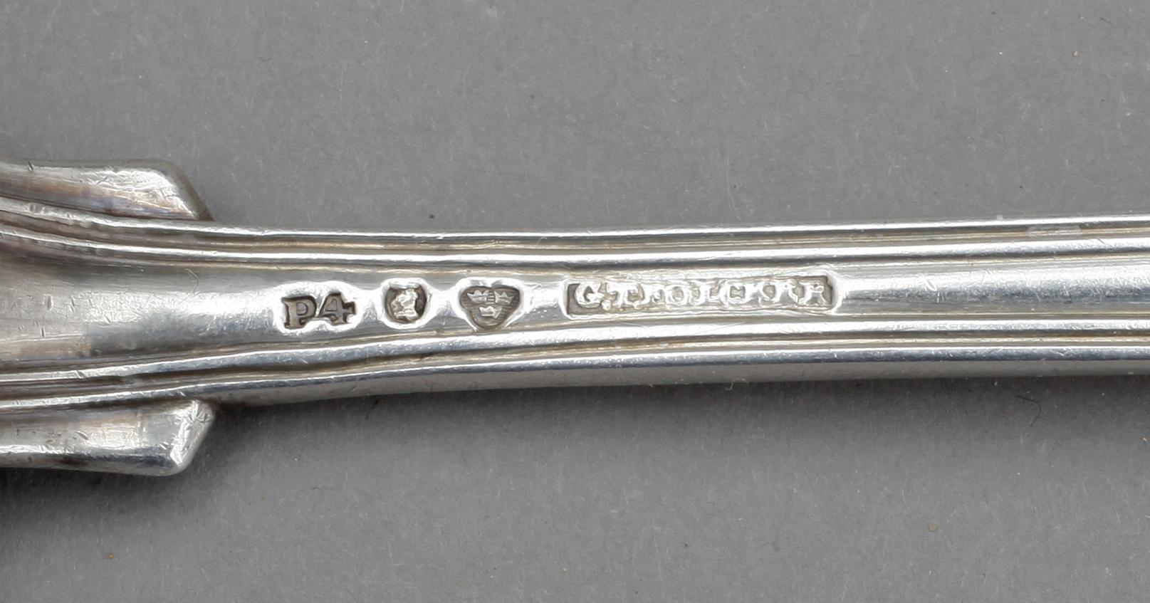 SKEDAR, 21 st, silver, bl a E. Forrsman, 1875, tot vikt 628 gram.