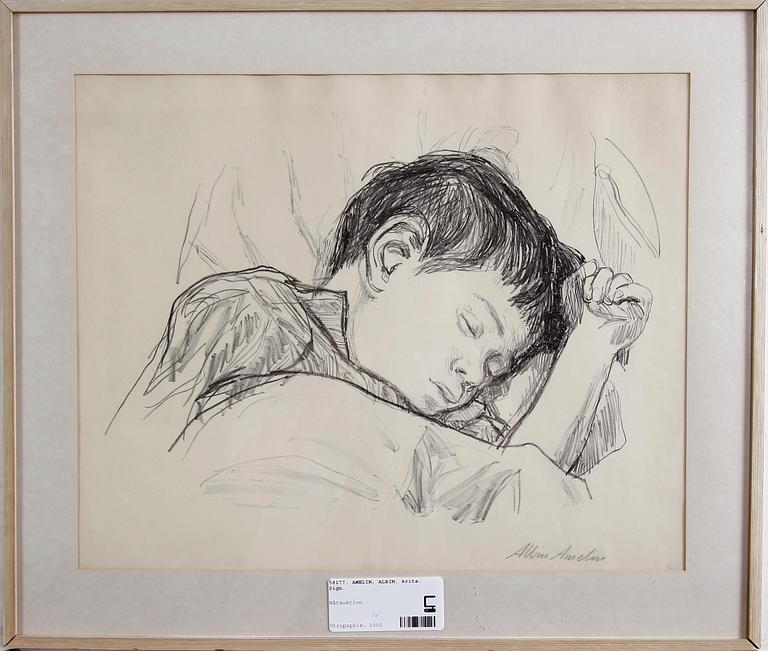 AMELIN, ALBIN, litografi. Sign.