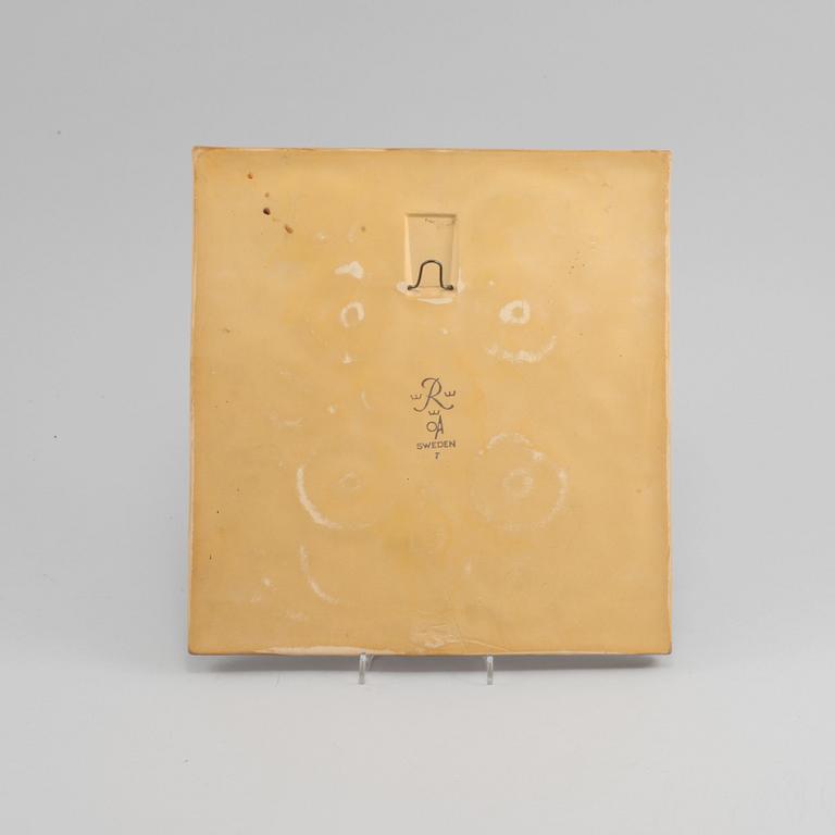 VÄGGPLATTA, stengods, Olle Alberius, Rörstrand, 1900-talets andra hälft.