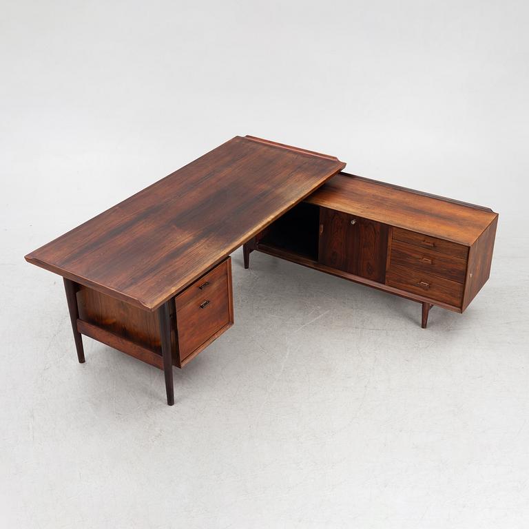 Arne Vodder, a desk with sideboard, Sibast Möbler, Denmark, 1960's.