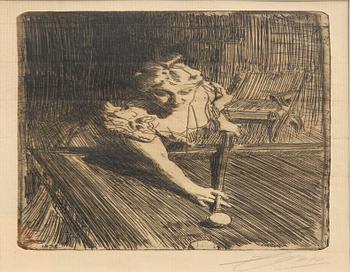 ANDERS ZORN, etsning, sign, utförd 1898.