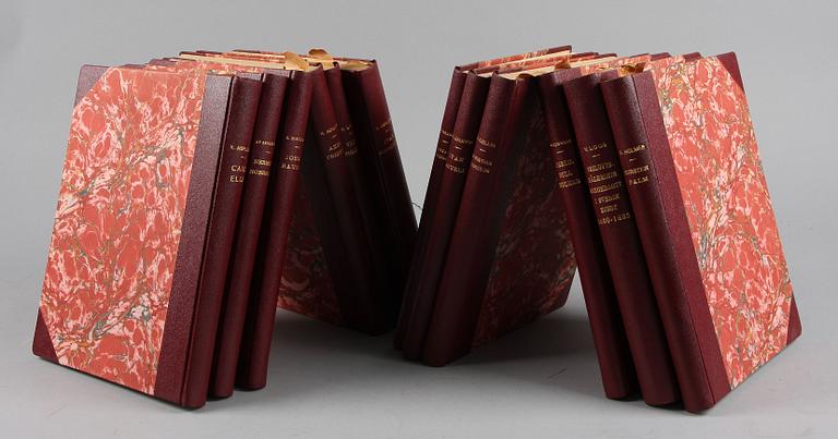 BOK, 24 volymer. Sveriges Allmänna konstförenings publikationer. Div konstnärer.