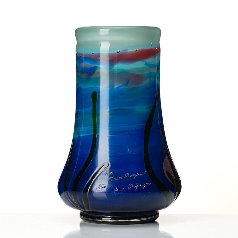 Ferdinand Boberg, /Betzy Ählström, an Art Nouveau 'marqueterie sur verre' vase, Reijmyre glassworks, Sweden ca 1901-1905.