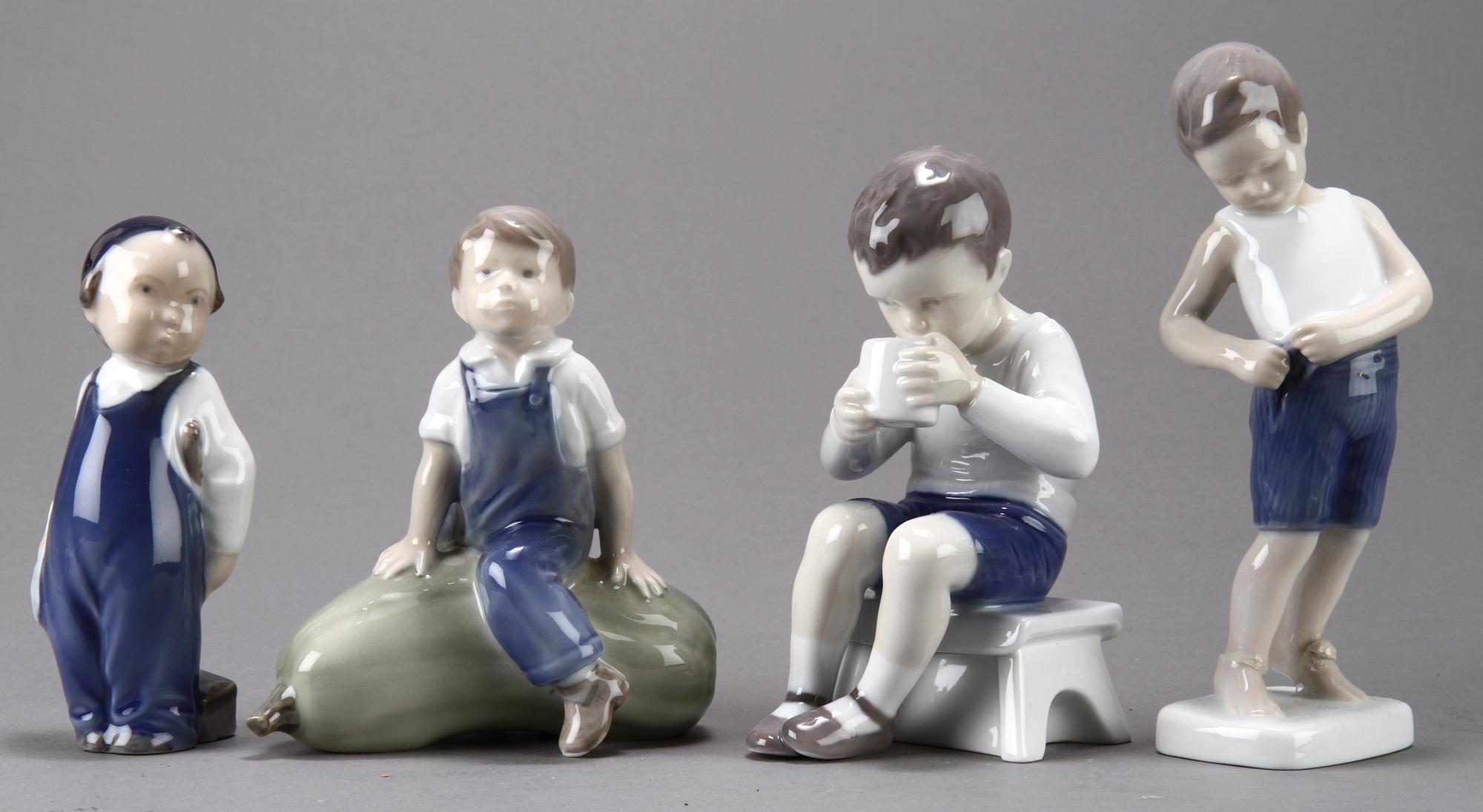 FIGURINER, 6 st, porslin, Bing & Gröndahl och Kongl Dansk.