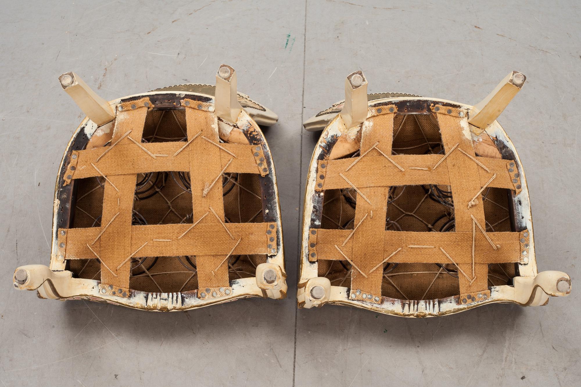 STOLAR, ett par, nyrokoko, 1800-talets andra hälft.