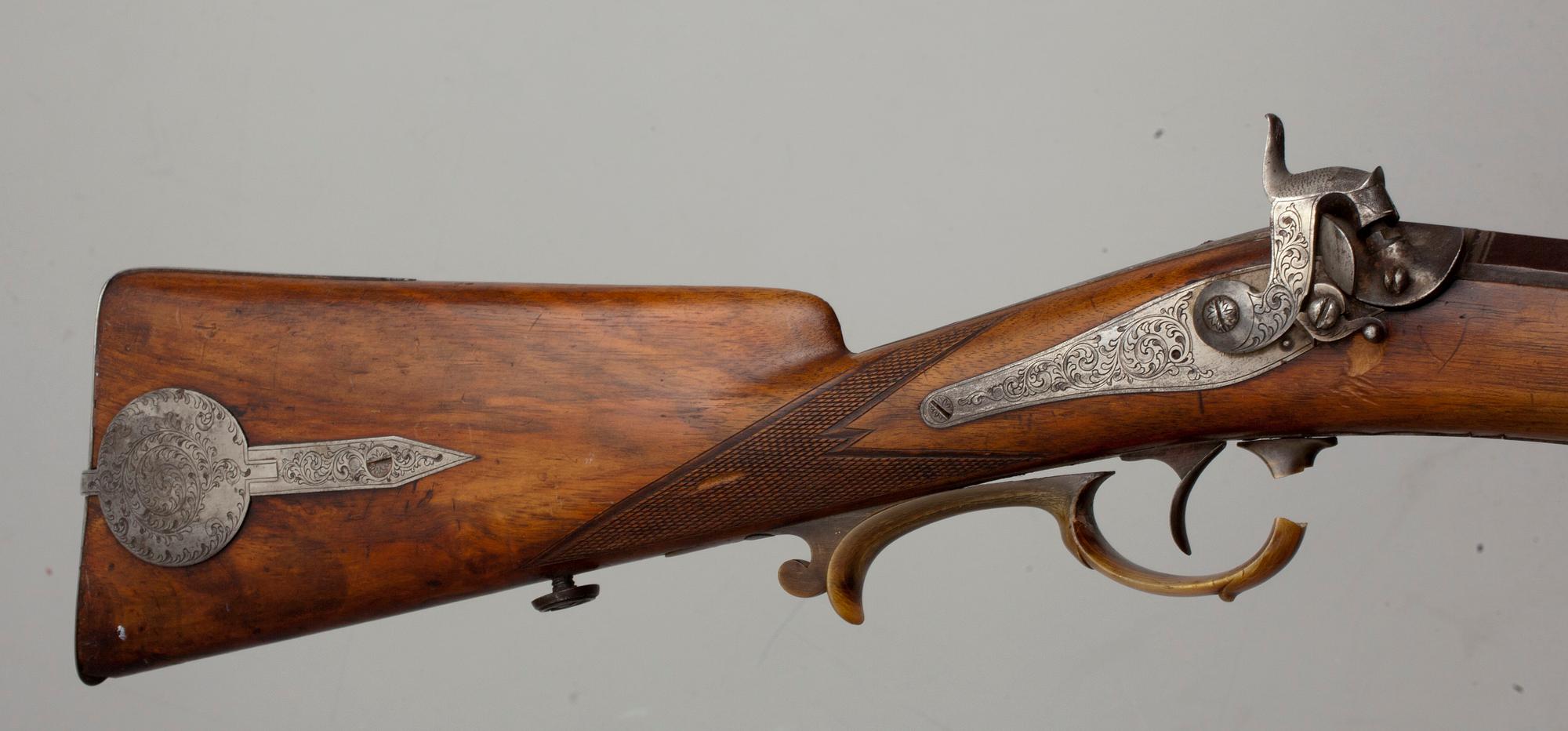 SLAGLÅSGEVÄR, Christoph Funk in Suhl, Tyskland 1800-talets mitt.