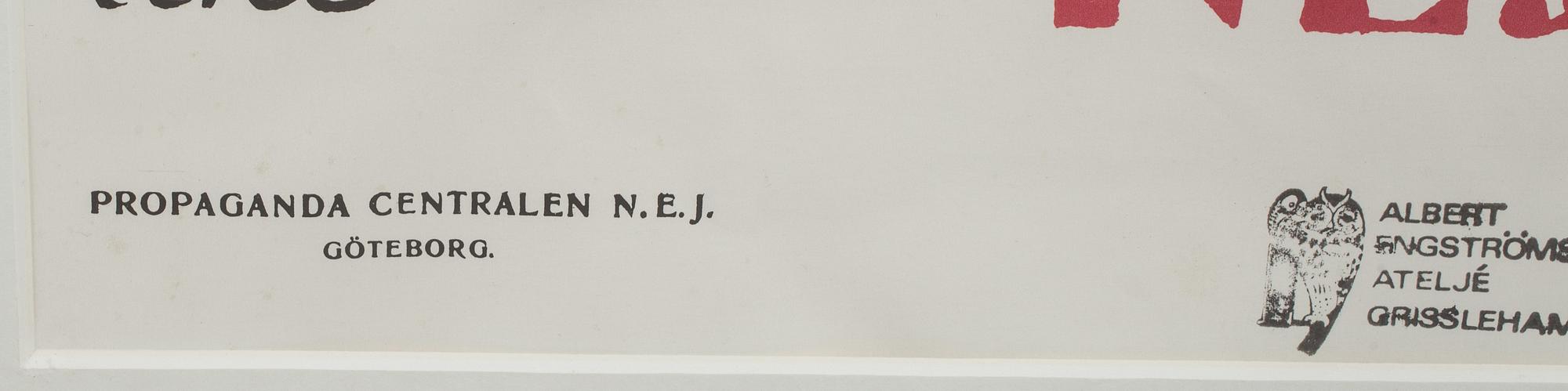 ALBERT ENGSTRÖM, efter, affisch, 1900-tal.