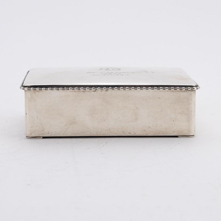 A silver cigarr box, Denmark, 1926.