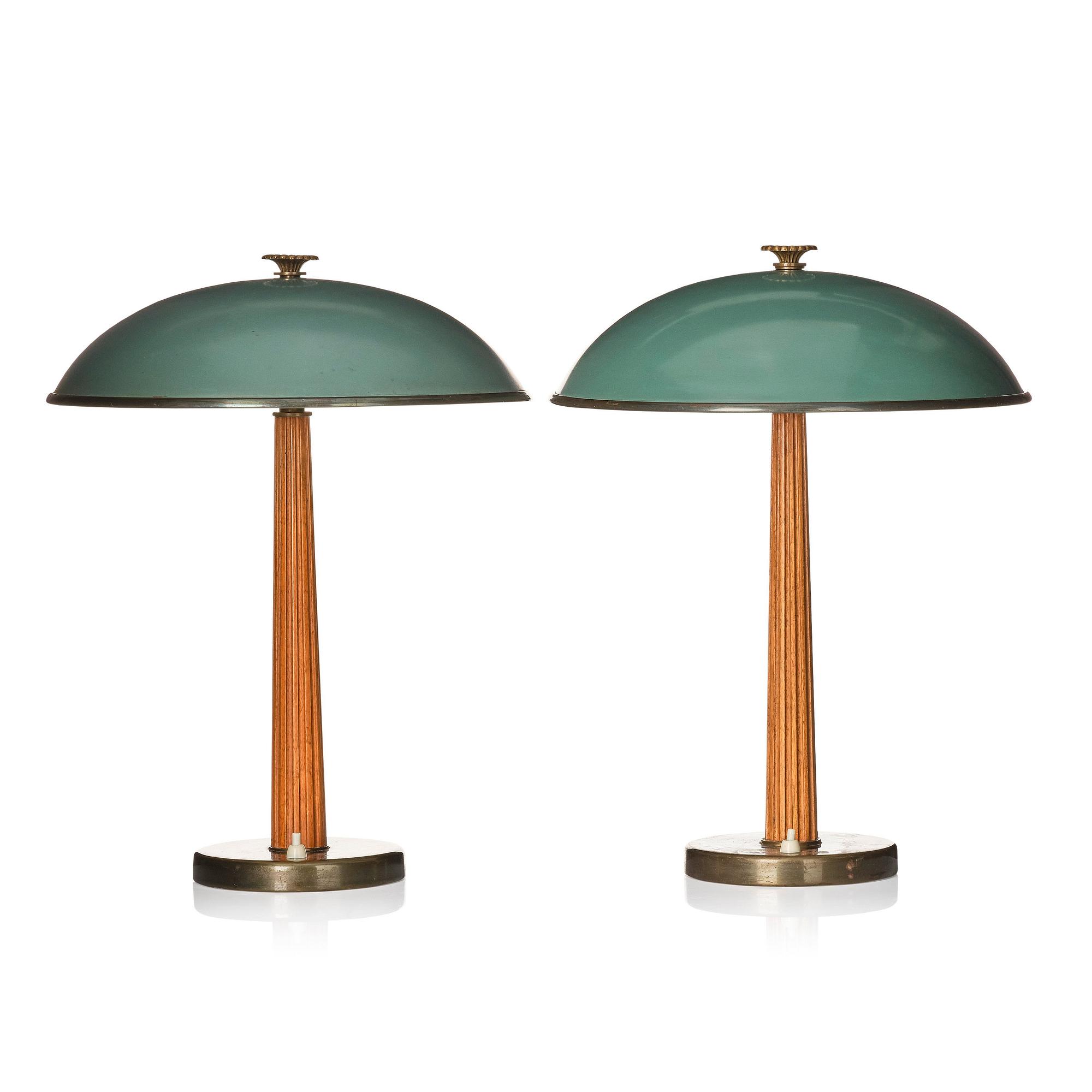 Erik Tidstrand, a pair of table lamps, model "29595", Nordiska Kompaniet, 1930s.