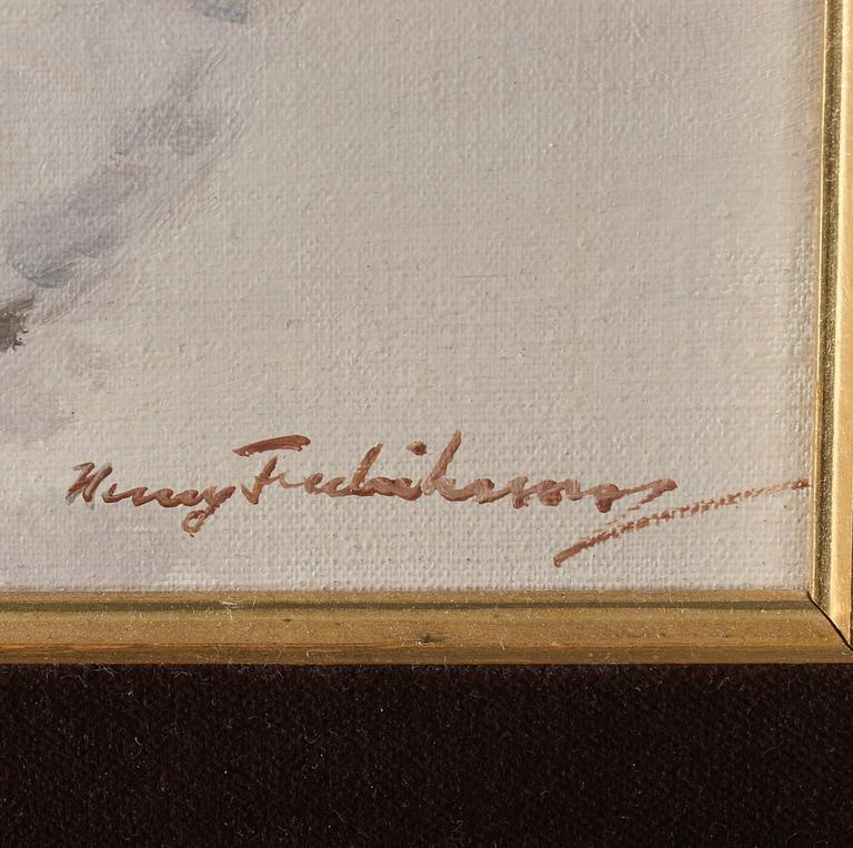 HENRY FREDRIKSSON, olja på duk, signerad, daterad à tergo -77.