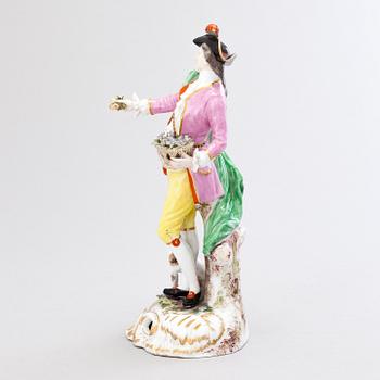 A porcelain figurine by Meissen, Germany.