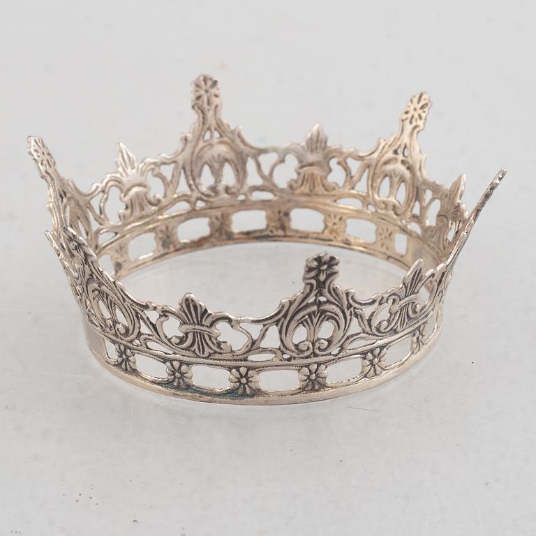 A silver bride's crown, Gewe, Malmö, Sweden, 1971.