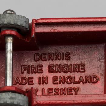 LESNEY MATCHBOX SERIES, 3 st, bland annat Dennis Fire Escape RW 09B-1.