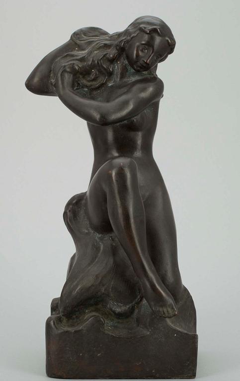 AARRE AALTONEN, skulptur, brons, sign o dat 1942 i godset.