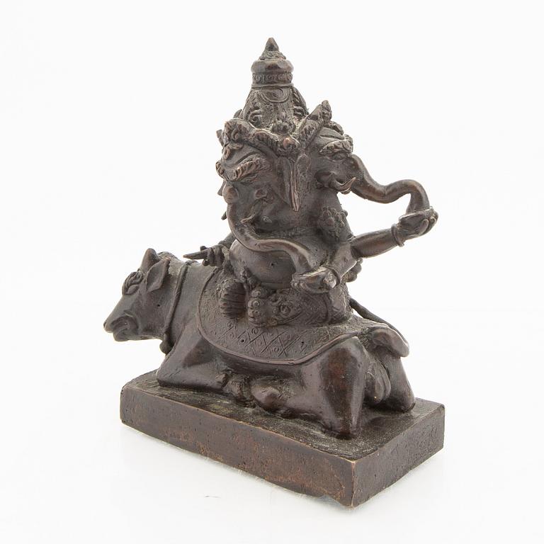 Skulptur Ganesha, brons, Indien 1900-tal.