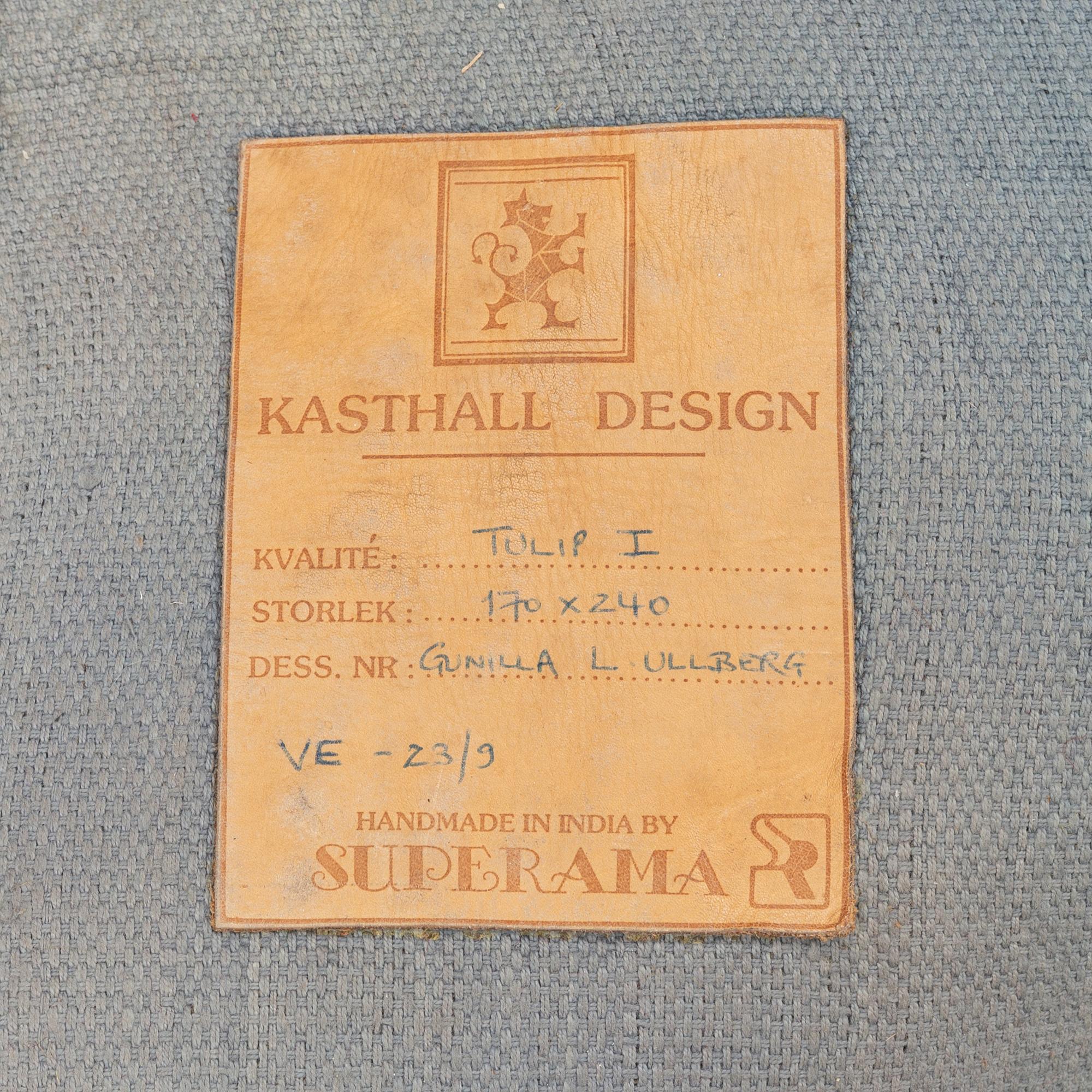 Gunilla Lagerhem Ullberg, matta, tuftad, "Tulip 1" Kasthall, ca 235 x 173 cm.