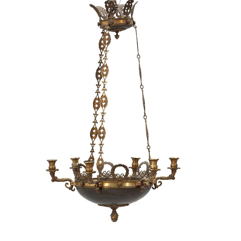 Empire-style chandelier, first half of the 20th century.
