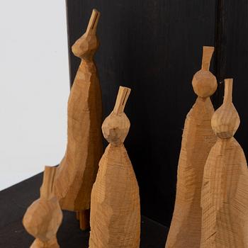 Henrik Campanello, a wooden sculpture, not signed.