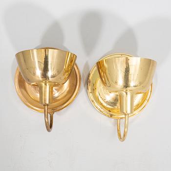 Josef Frank, vägglampor, ett par, mässing, modell 2389, Firma Svenskt Tenn.