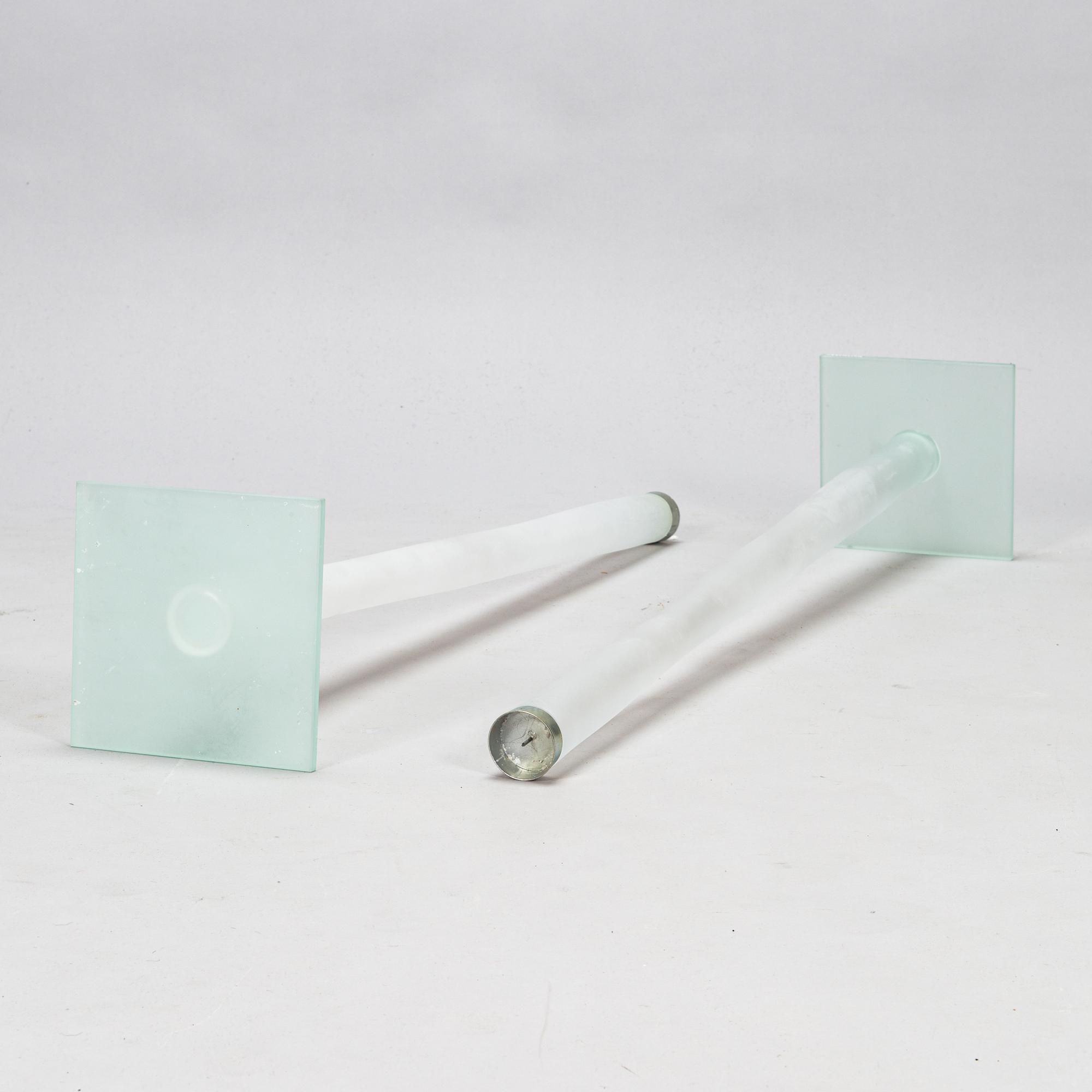 Brita Flander, Two 'The Northern Whites floor candlesticks for Marimekko.