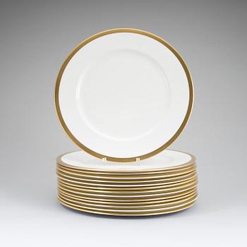 KARIN BJÖRQUIST, plates (14 [11+3] ), bone china, "Nobel Jubilee 1991"+"Nobel", Rörstrand/Gustavsberg.