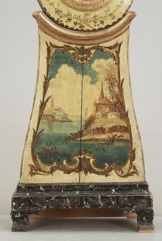 A Swedish Rococo 18th century long-case clock by J. Nyberg, master in Stockholm 1748-68.