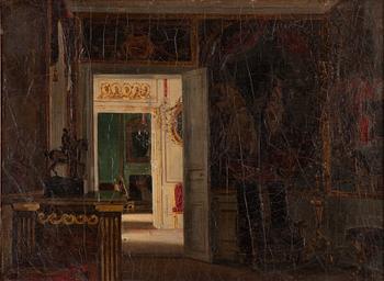 Unknown artist, 19th century, Manor interior.