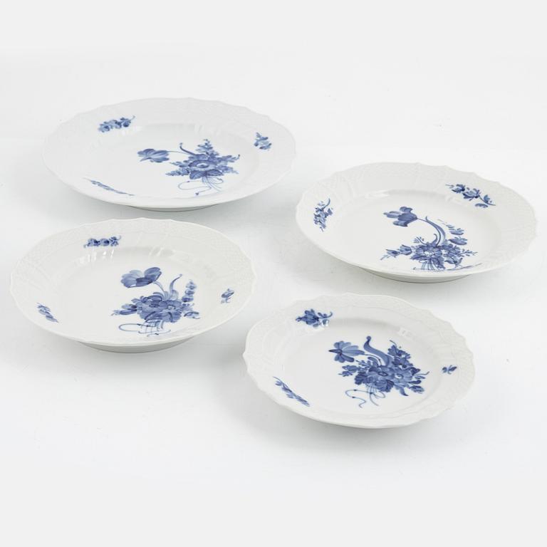 A dinner, tea and coffee porcelain service, "Blue Flower", Royal Copenhagen, Denmark.