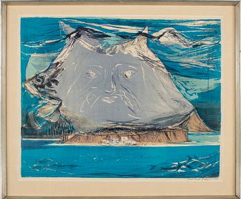 PAUL RENÉ GAUGUIN, Färglitografi, signerad och daterad 1956.