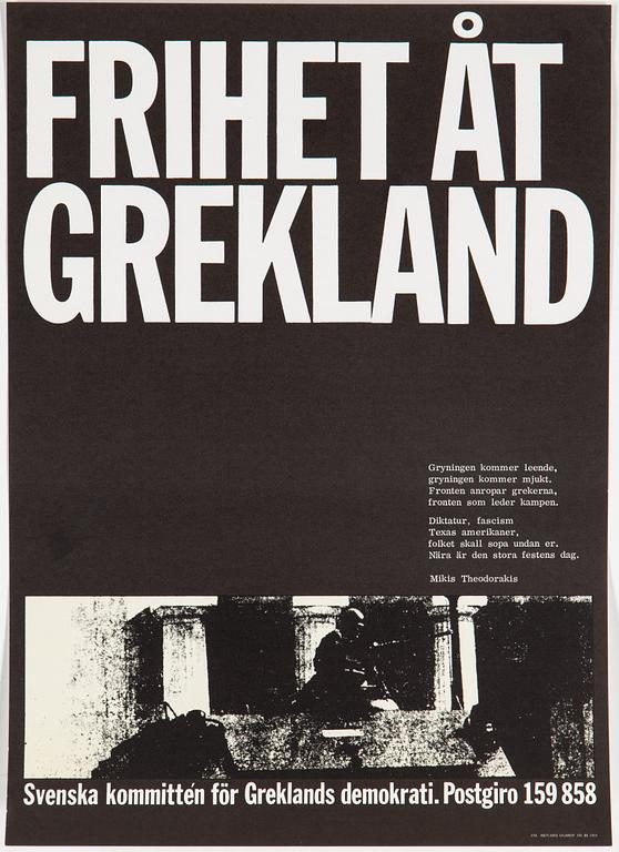 Five swedish posters from the 1960/70s.