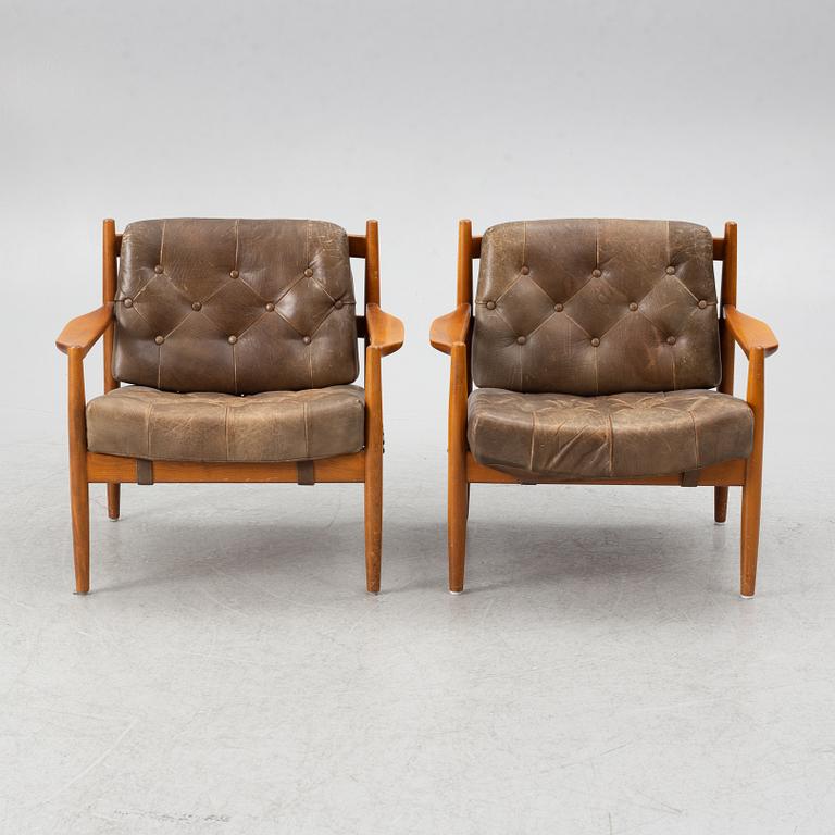 Ingemar Thillmark, armchairs, a pair, "Läckö", OPE Möbel. 1960s.