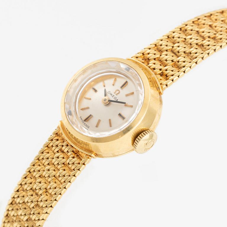 Omega, wristwatch, 18K gold, 17 mm.