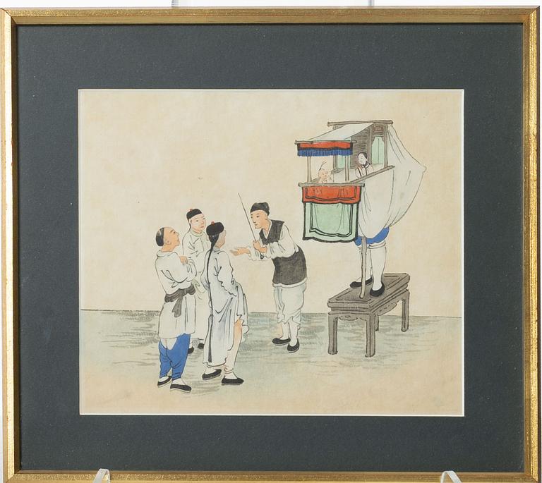 Unidentifed artist, 37 watercolours, China, 20th century.