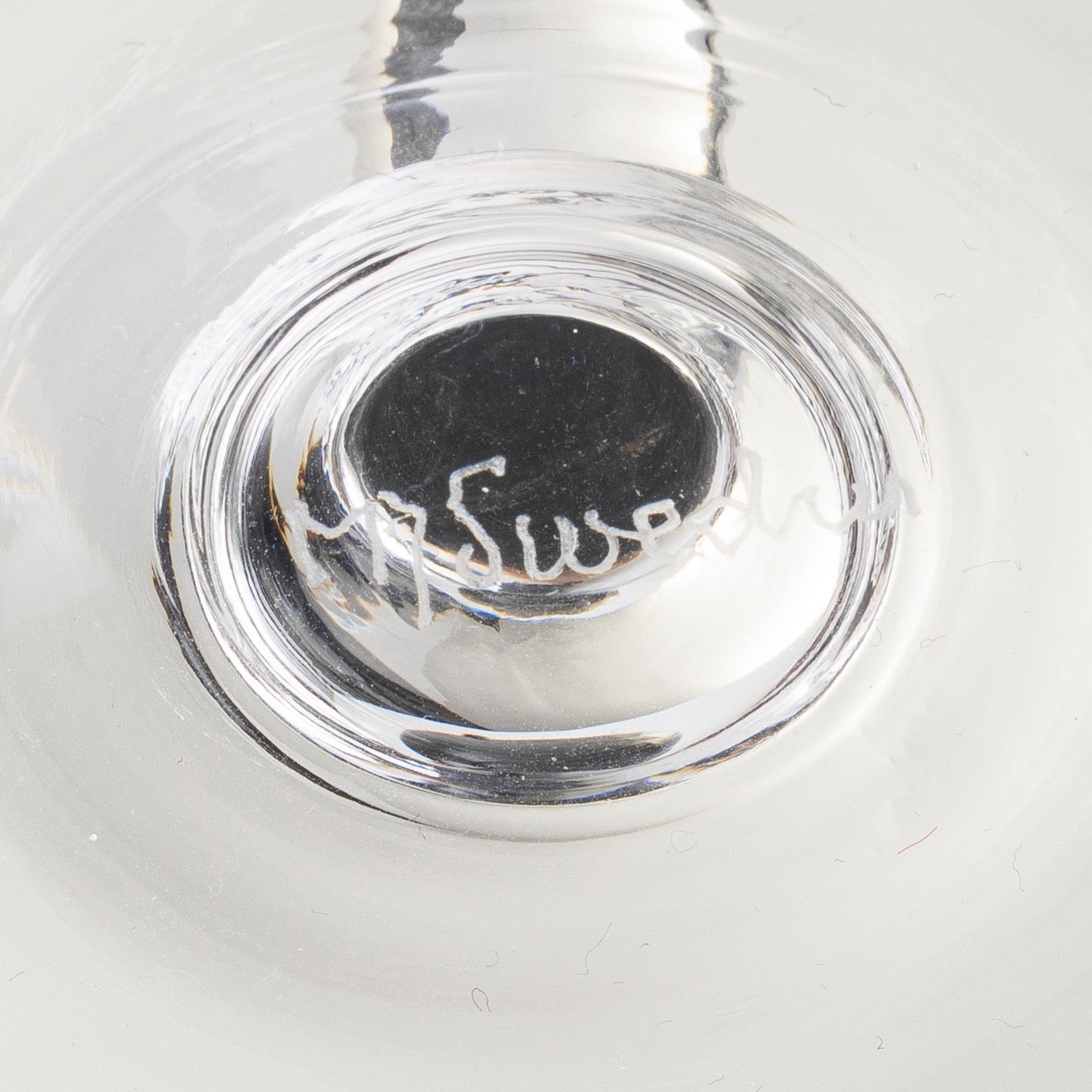 Mats Jonasson, a cup and two glass scukptures, "Safari", Målerås, Sweden.