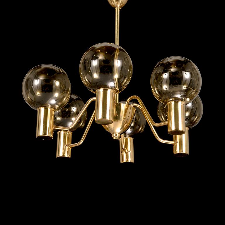 Hans-Agne Jakobsson, A 1960s/70s century ceiling lamp "Patricia" T 716 with 6 light sources, Markaryd, Sweden.