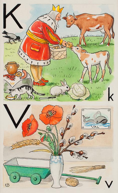 Elsa Beskow, "K-Kung och V-Vallmo".