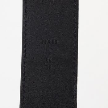 Louis Vuitton, a Damier Graphite 'LV Initiales' belt, size 95, 2009.