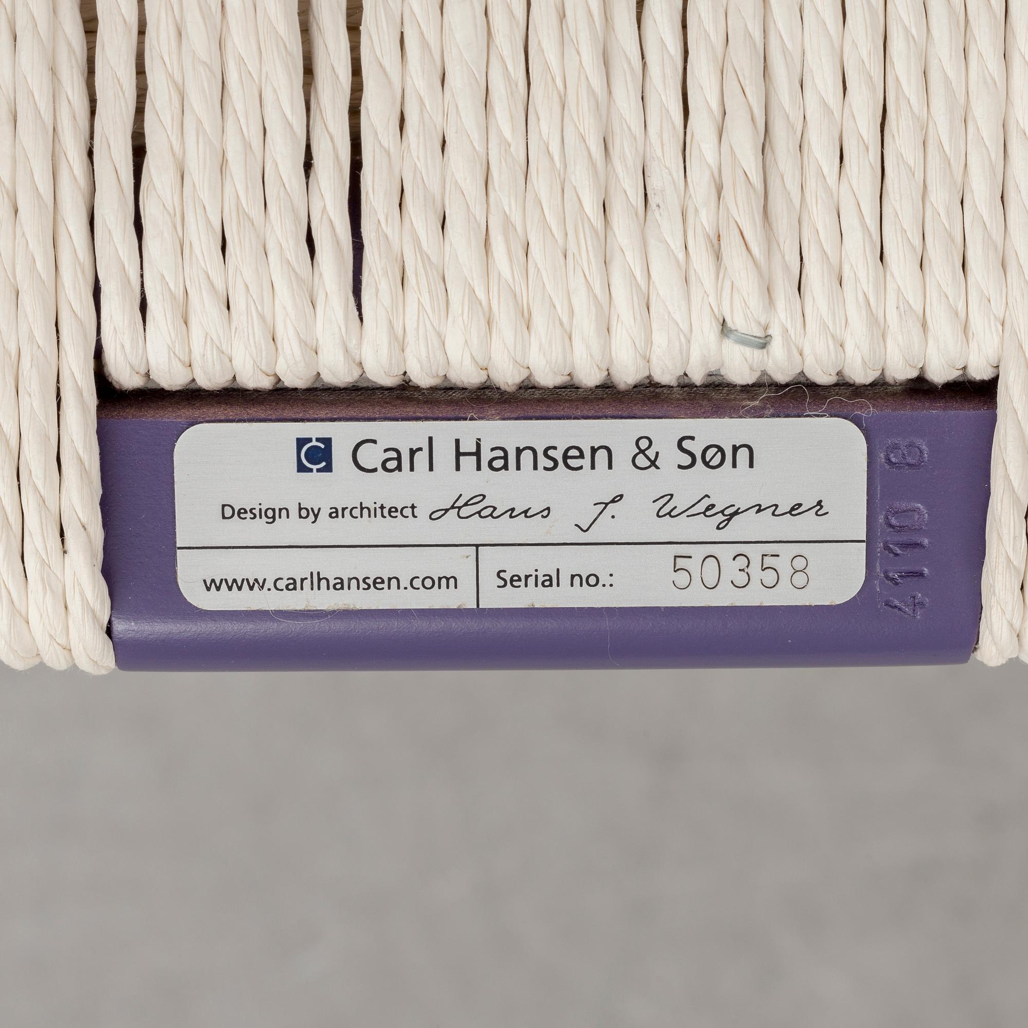 HANS J WEGNER, a pair of 'Y' chairrs from Carl Hansen & Søn, Denmark, 21st Century.