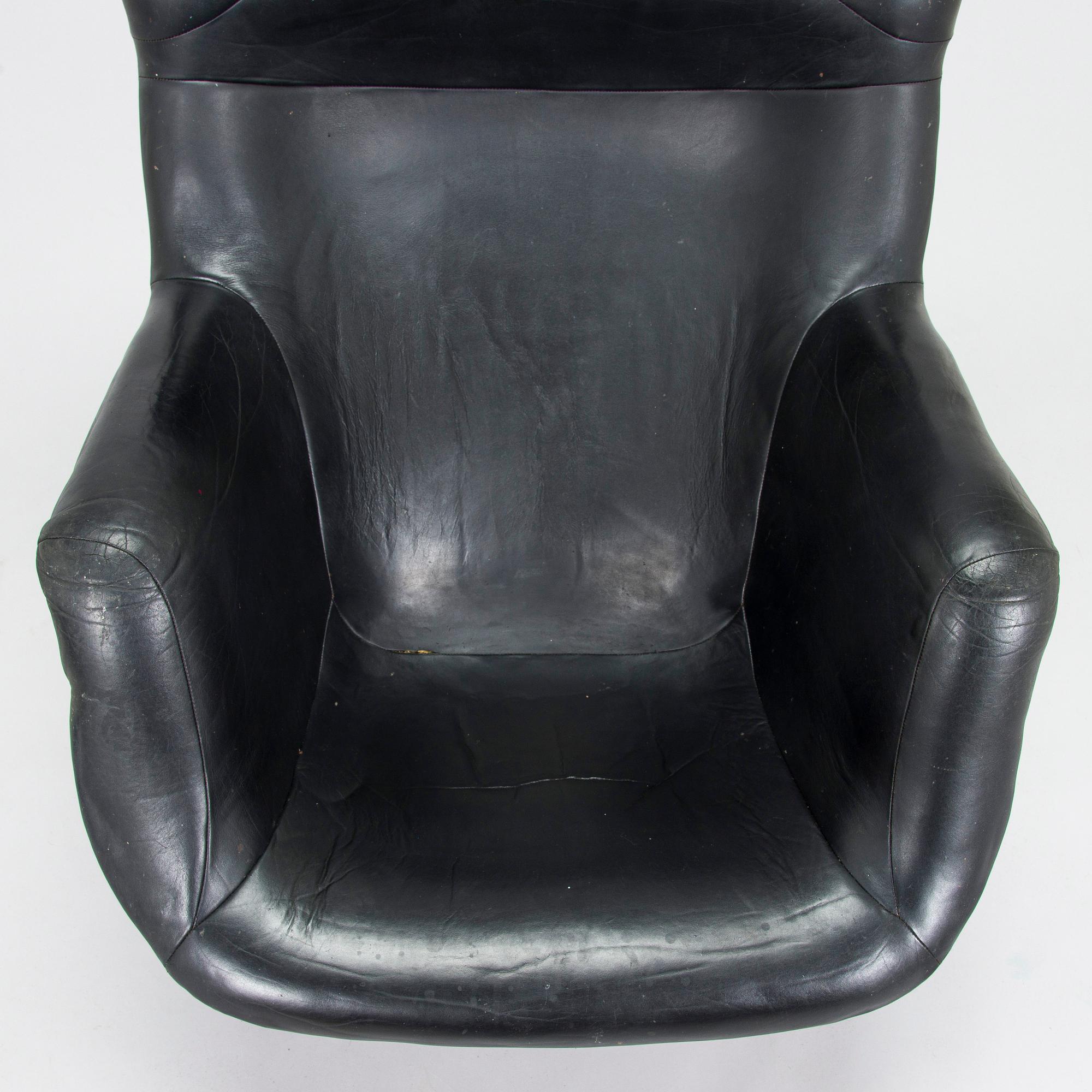 Yrjö Kukkapuro, a late 1960s  'Carousel' armchair and stool for Haimi Finland.