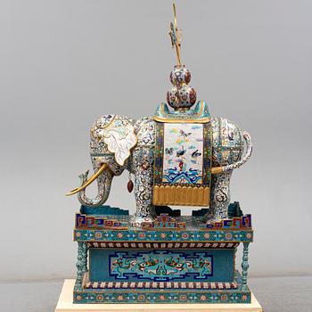 A large chinese cloisonné sculpture, 20th Century.