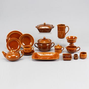 A set of 53 pieces of brown glazed "Old Höganäs"  service.